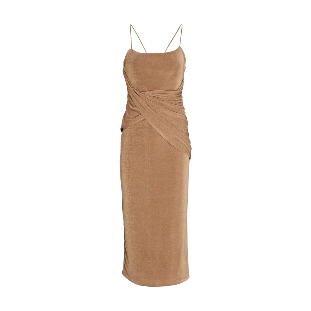 Significant Other Evelyn Draped Knit Midi Dress